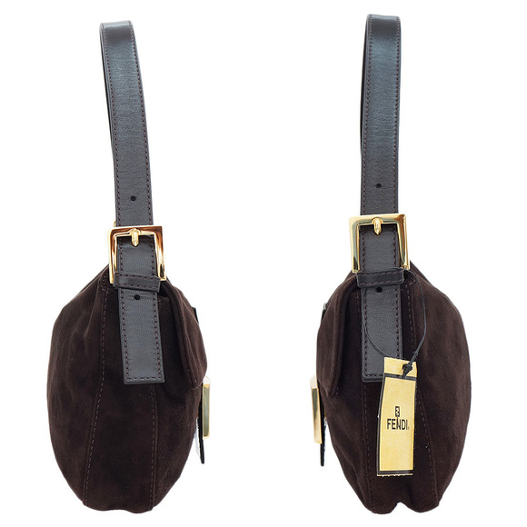 Fendi Mamma Bucket Bag Suede Leather Brown - Picture 3 of 9